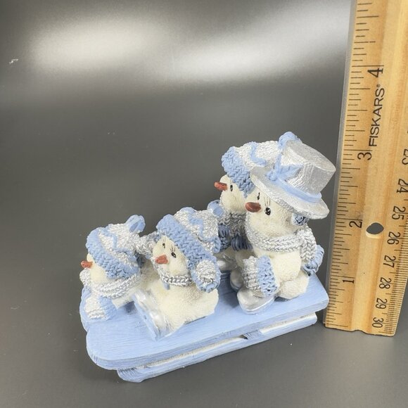 1999 The Encore Group The Sleigh Ride Snow Buddies Resin Figurine Decor Snowman - Picture 5 of 12